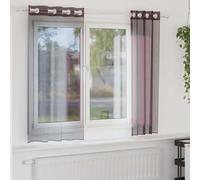 Vidaxl Rideaux En Voile Avec ?illets 2 Pcs Violet 140x140 Cm