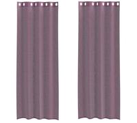 vidaXL Rideaux en Voile avec œillets 2 pcs Violet 140x260 cm, Rideau en Filet, Rideau Transparent, Voile de fenêtre, Traitement de fenêtre