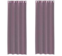 vidaXL Rideaux en voile avec œillets 2 pcs Violet 140x300 cm