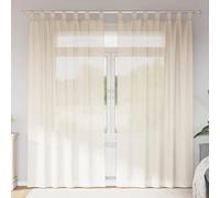 Rideaux en voile avec œillets 2 pcs crème 140x225 cm rideau en filet vidaXL