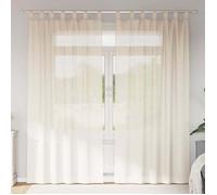vidaXL Rideaux en voile avec passants 2 pcs crème, rideau en filet, rideau transparent, voile de fenêtre, traitement de 4102269