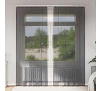 Vidaxl Rideaux En Voile Avec Passe-Tringle 2 Pcs Noir
