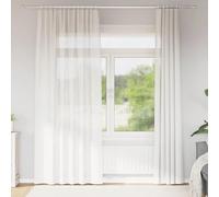 Vidaxl Rideaux En Voile Avec Passe-Tringles 2 Pcs Blanc