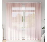 Vidaxl Rideaux En Voile Avec Passe-Tringles 2 Pcs Rose Clair