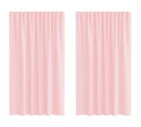 vidaXL Rideaux en Voile avec Passe-tringles 2 pcs Rose Clair, Rideau en Filet, Rideau Transparent, Voile de fenêtre, Traitement de fenêtre
