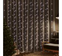 Rideaux lumineux à LED 3x3 m 300 LED Blanc froid 8 fonctions Cold white