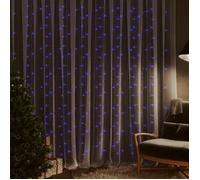 vidaXL Rideaux Lumineux à LED Décoration de Noël Ornement de Noël Mariage Salon Salle de Séjour Maison 3x3 m 300 LED Bleu 8 328930
