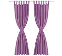 vidaXL Rideaux micro-satin 2 pcs. avec passants 140×175 cm Lila