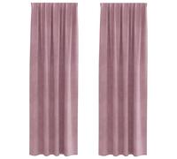 vidaXL Rideaux occultants en velours – Rose foncé 140x260 cm – Lot de 2 – Bloque la lumière