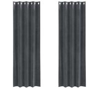 vidaXL Rideaux occultants 2 pcs Gris Clair 140 x 245 cm Velours, Rideaux en Velours Tendance, occultants et Modernes pour Chambres, Salon, économiseurs d'énergie décoratifs