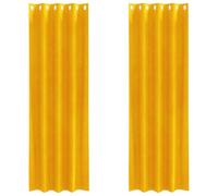 vidaXL Rideaux occultants 2 pcs Jaune Moutarde 140 x 225 cm Velours, Rideaux en Velours Tendance, occultants et Modernes pour Chambres, Salon, économiseurs d'énergie décoratifs