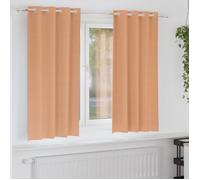 VIDAXL Rideaux occultants 2 pcs Marron clair 175 x 140 cm - Polyester, 80-90% occultation