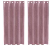 Rideaux occultants 2 pcs à œillets polyester rose foncé - contemporains, lavables