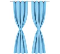 Vidaxl Rideau Avec ÅIllets Mã©Talliques 2 Pcs 135 X 175 Cm Turquoise