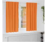 Vidaxl Rideaux Avec Des Rideaux 2 Pcs Orange Polyester