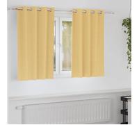 vidaXL Rideaux occultants avec anneaux 2 pcs Beige 140 x 140 cm 4107313