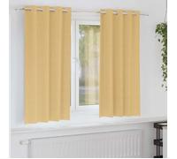 vidaXL Rideaux occultants avec anneaux 2 pc Beige 175 x 140 cm 4107314