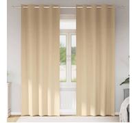 vidaXL Rideaux occultants avec anneaux 2 pcs Crème 260 x 140 cm 4107377