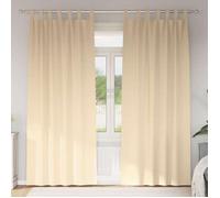 Vidaxl Rideaux Avec Des Rideaux 2 Pcs Crème Polyester