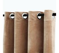 2x Rideaux Occultants avec Anneaux Velours Crème 140x225 cm Chambre vidaXL