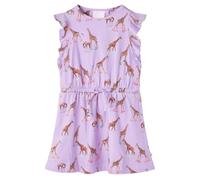 vidaXL Robe fille à manches à volants cordon de serrage imprimé girafe Lila 116