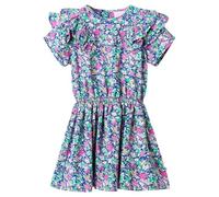 vidaXL Robe pour Enfants à Manches à Volants Vêtement Tout-Petits Bleu Cobalt 140