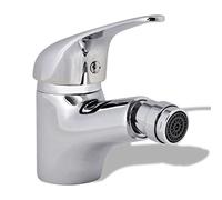 vidaXL Robinet de bidet de salle de bain – Monotrou – Métal – Chrome