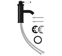 vidaXL Robinet de Lavabo de Salle de Bain Robinet d'Evier Mitigeur de Salle de Bain Mitigeur de Salle d'Eau Maison Intérieur Noir 130x180 mm