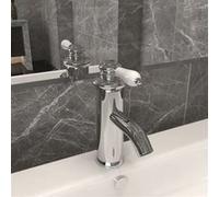 Robinet de Lavabo de Salle de Robinet d'Evier Mitigeur de Salle de Bain Salle d'Eau Maison Intérieur Bain Finition Chromée 130x180 mm