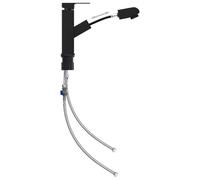 vidaXL Robinet de lavabo rétractable Finition noire 157x172 mm
