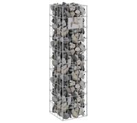vidaXL Colonne Gabion avec Robinet d'Eau 100x25x25 cm Acier Inoxydable 304