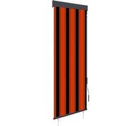 vidaXL Store roulant d'extérieur 145948 – Rétractable, Blocage des UV – 60x250 cm Orange/Marron