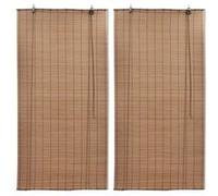 vidaXL Stores roulants en bambou - 2 pcs 80x160 cm - Marron