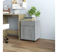 Vidaxl Armoire Roulante Sonoma Gris 45x38x54 Cm Bois D'ingénierie Marron