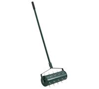 Vidaxl Roller À Gazon Tiré Avec Des Pinces Aérateur Vert 128 X 38 Cm