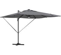 vidaXL Roma Parasol Anthracite 286 x 285 x 270 cm Aluminium, Polyester