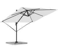 vidaXL Roma Parasol Beige 286 x 285 x 265 cm Polyester, aluminium