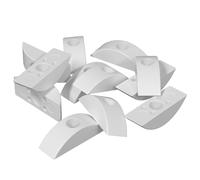 vidaXL Rondelle demi-lune M6 PP Blanc 12 pièces – Fixations durables