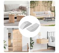 vidaXL Rondelle en demi-lune 2 pcs Blanc M6 PP
