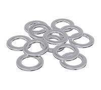 vidaXL Rondelles 12 pcs Argenté 10 x 10 x 0,8 mm Fer, Pièce d'application, rondelle fonctionnelle, accessoire moderne, fournitures DIY, support de bâtiment
