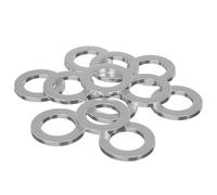 vidaXL Rondelles 12 pcs Argenté 10 x 10 x 1,2 mm Fer, Matériel de salon, composants durables en acier, rondelles adaptées, anti-corrosion, accessoires de bricolage
