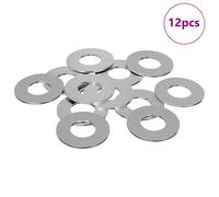 vidaXL Rondelles 12 pcs Argenté 16 x 16 x 1,5 cm Fer
