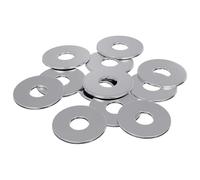 vidaXL Rondelles 12 pcs Argenté 18 x 18 x 1,2 mm Fer, Matériel de salon, composants durables en acier, rondelles adaptées, anti-corrosion, accessoires de bricolage
