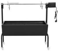 vidaXL Rôtissoire électrique BBQ acier inoxydable