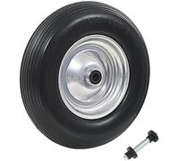 vidaXL Roue de brouette avec axe PU solide 4.00-8 390 mm