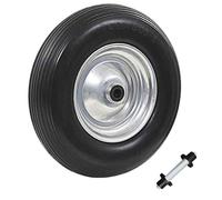 vidaXL Roue de brouette avec axe – PU solide 4.00-8 390 mm