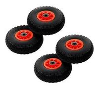 vidaXL Roue de diable 4 pcs PU solide 3.00-4 (260 x 85 mm)
