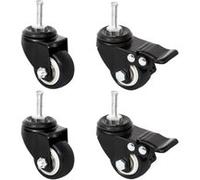 Wielen voor plantenbak 4 st 8x3,5x8 cm ijzer zwart364281