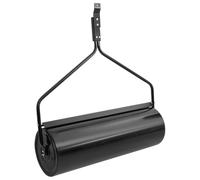 vidaXL Rouleau à gazon à pousser de jardin noir 63 L fer