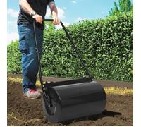 vidaXL Rouleau à gazon Noir 63 cm 50 L